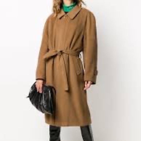 angelo london belted Alpaca and wool blend coat Sz 54/L - Picture 1 of 16